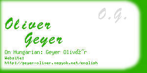 oliver geyer business card